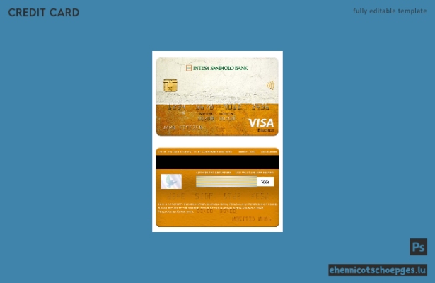Slowenien Intesa Sanpaolo Bank, Koper Filialbank Visa-Electron-Karte Beispielvorschau